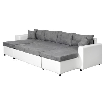 Maria U Plus panoraminė kabrioleto sofa, kairė niša, dirbtinės odos ir mikropluošto