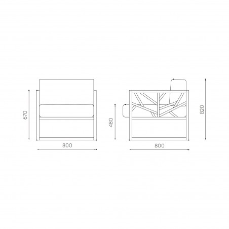 Ozolkoka atpūtas krēsls "Tree"