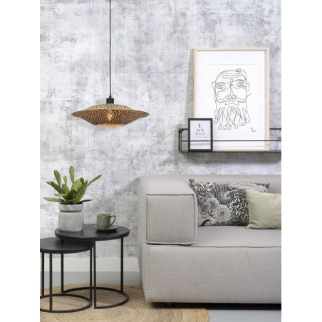 Bambusa un dzelzs piekaramā lampa "Bali"