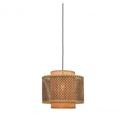 Bambusa un dzelzs piekaramā lampa Bhutan