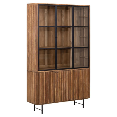 Lagoon vitrīnskapis no tīkkoka un stikla