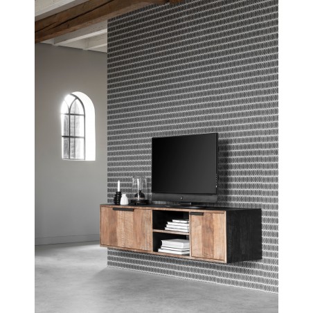 Hangend TV-meubel Cosmo No.1 met 3 deuren en 2 planken