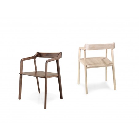 Kundera fauteuil in eikenhout