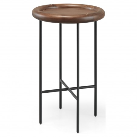 Salontafel Side by side met notenhouten blad