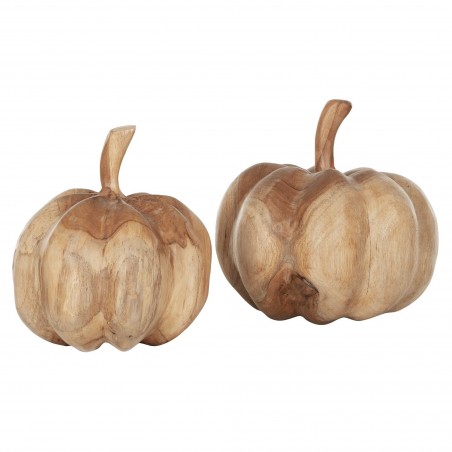 2 houten pompoenen