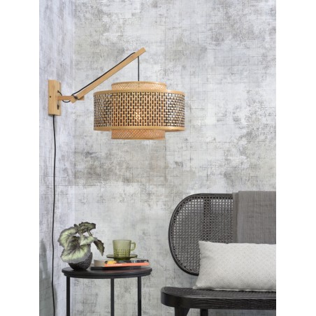 Wandlamp Bhutan van bamboe
