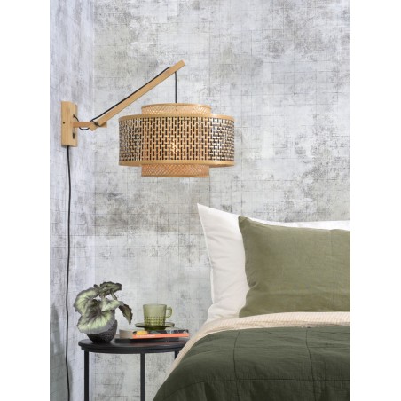 Wandlamp Bhutan van bamboe