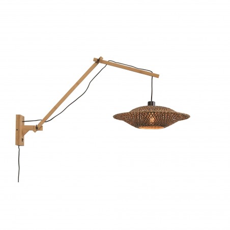 Wandlamp Bali met twee scharnieren