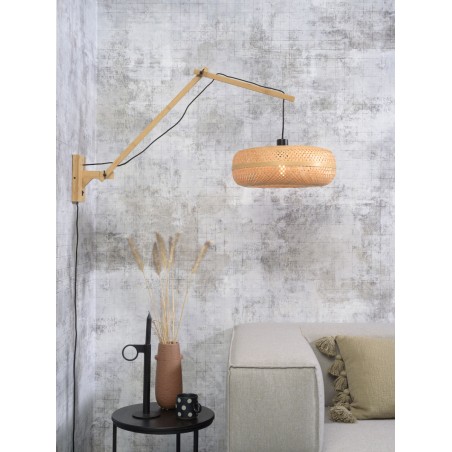 Palawan wandlamp met natuurlijke arm en twee gewrichten