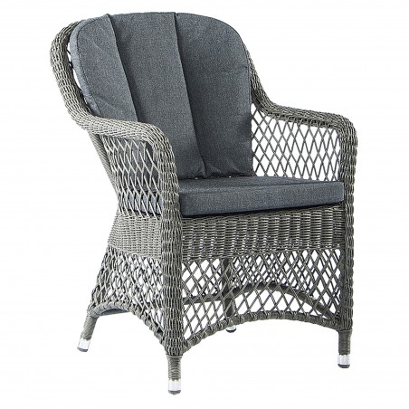 Carlo Opengewerkte Fibre Mounted Fauteuil met kussens