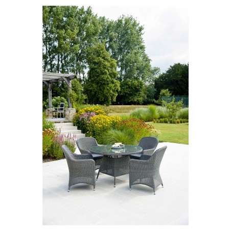 Monte Carlo ronde tafel met glazen blad