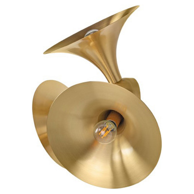 Jazz wandlamp van messing