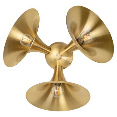 Jazz wandlamp van messing