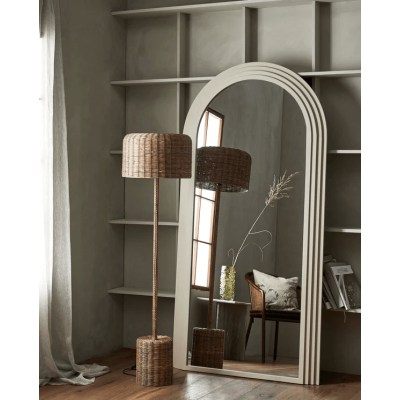 Cane rotan vloerlamp