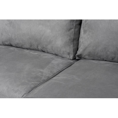 Maria U Plus converteerbare panoramische sofa, nis aan de linker kant, in kunstleer en microvezel