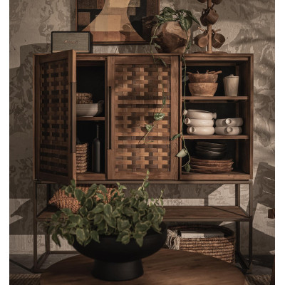 Karma-kast met 2 deuren, 3 laden en 1 rek