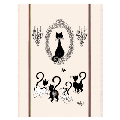 Dubout Portrait de Cat grote theedoek