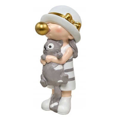 Sculptuur van het meisje en de kat