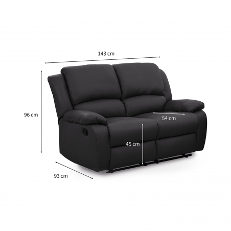 9121 Ręczna 2-osobowa sofa relaksacyjna PU