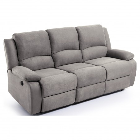 9121EE Elektryczna 3-osobowa sofa relaksacyjna z mikrofibry
