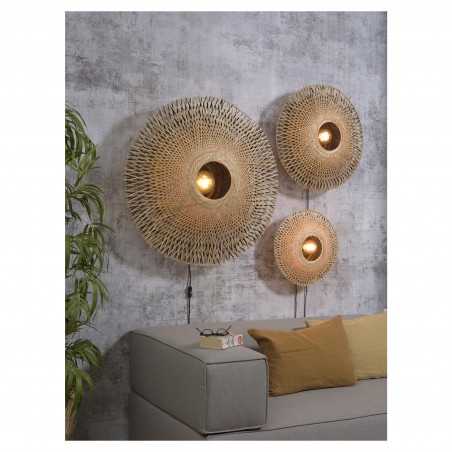 Lampa ścienna płaska bambusowa Kalimantan