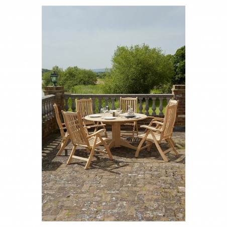 Bengal okrągły stół w roble i okrągłych listew