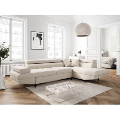 Rio Scandinave cabrio prawy narożnik z nogami z czarnego drewna