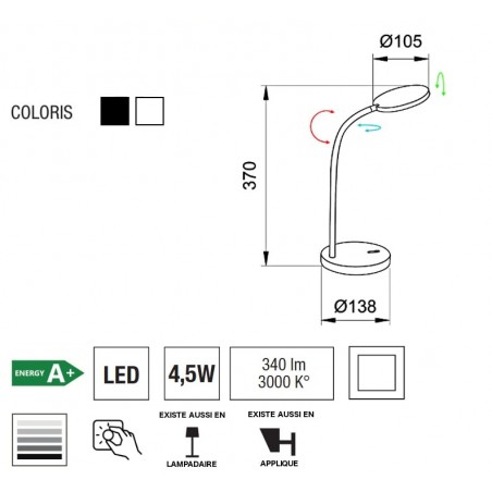Lampa biurkowa Declic LT