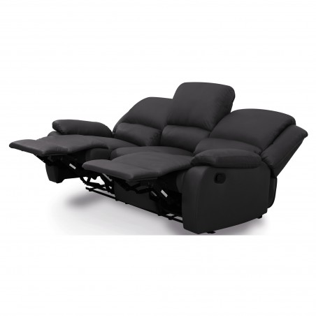 9121 Sofá de relaxamento manual de 3 lugares PU