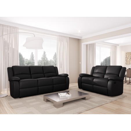 9121 Sofá de relaxamento manual de 3 lugares PU