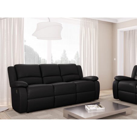 9121 Sofá de relaxamento manual de 3 lugares PU