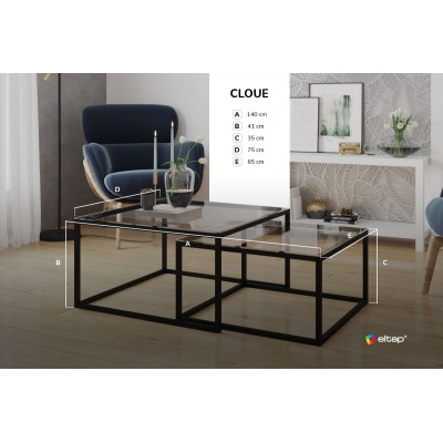 Mesa de café Cloué 2 em 1