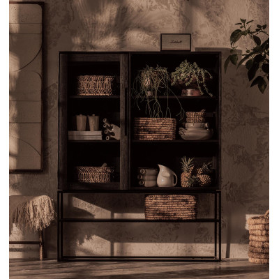 Vitrine Karma com 1 porta de vidro e 3 prateleiras