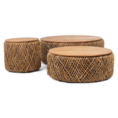 Conjunto de 3 mesas de café Knut C