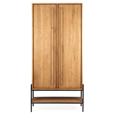 Armário de contorno com 2 portas e 5 prateleiras