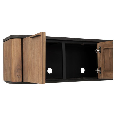 Suporte de TV suspenso Soho com 3 portas e 2 gavetas
