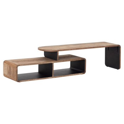 Móvel de TV extensível Evo em teca reciclada