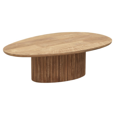 Mesa de centro Lagoon em teca com forma de seixo