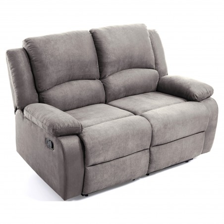 9121 Canapea de relaxare manuală din microfibră 2 locuri