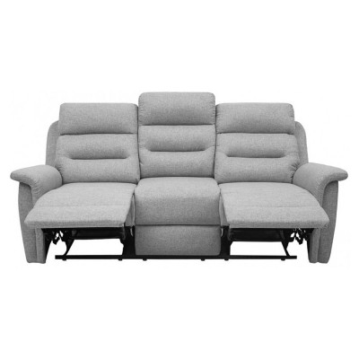 9222 Canapea de relaxare manuală din material textil cu 3 locuri