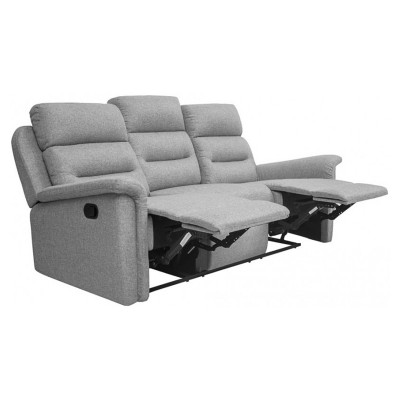 9222 Canapea de relaxare manuală din material textil cu 3 locuri