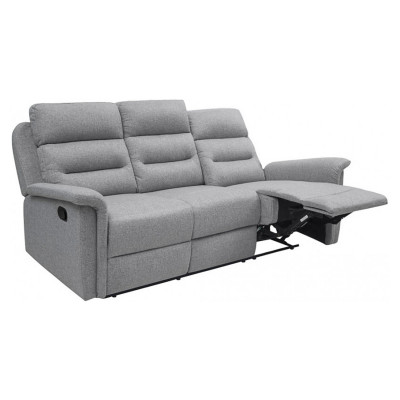 9222 Canapea de relaxare manuală din material textil cu 3 locuri