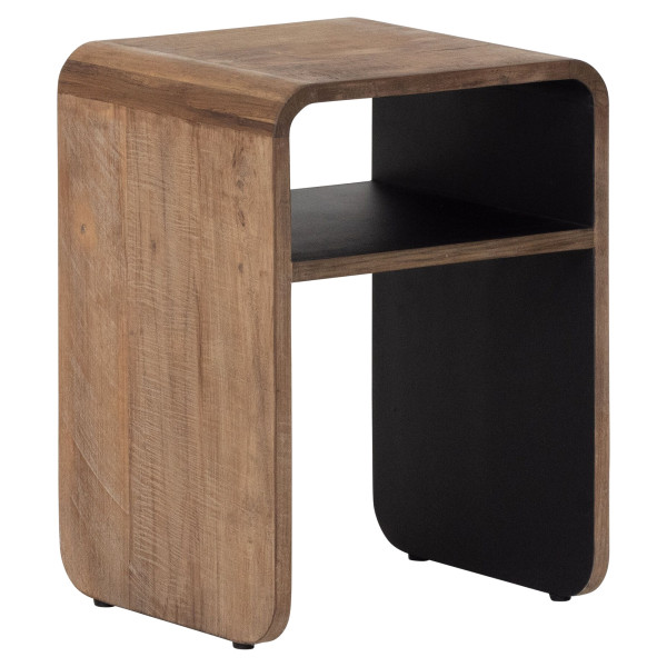 Noptieră Evo din tec reciclat