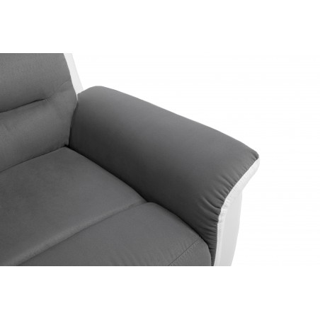 Manuell reclinersoffa med 3 sittplatser 9222 i konstläder och mikrofiber