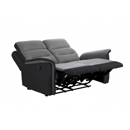 Manuell 2-sits reclinersoffa 9222