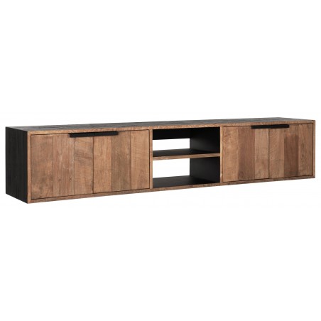 Väggmonterad TV-bänk Cosmo No.1 med 4 dörrar och 2 hyllor