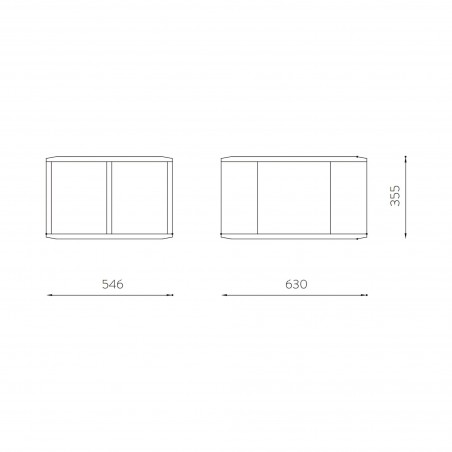Hexa soffbord eller sidobord i ek