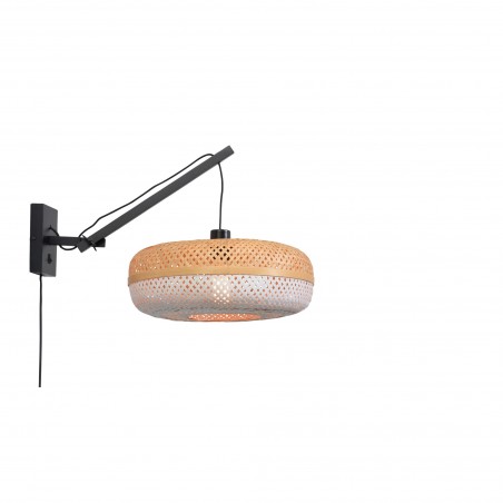 Palawan vägglampa med svart arm