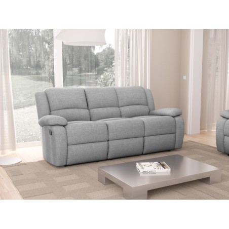 9121 Manuell 3-sits tyg avslappning soffa