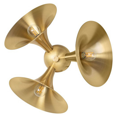 Jazz mässing vägglampa